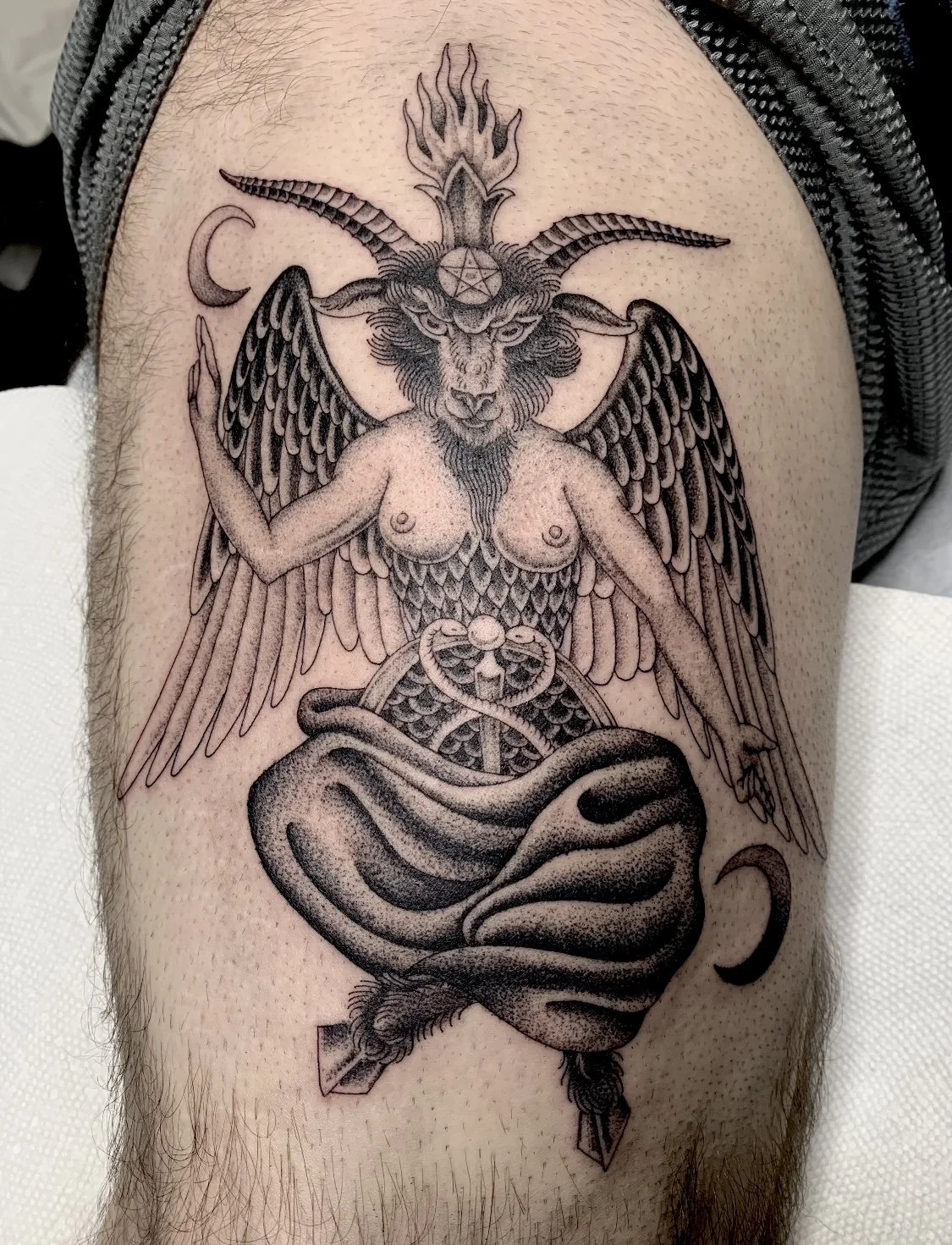 Detailed blackwork tattoo